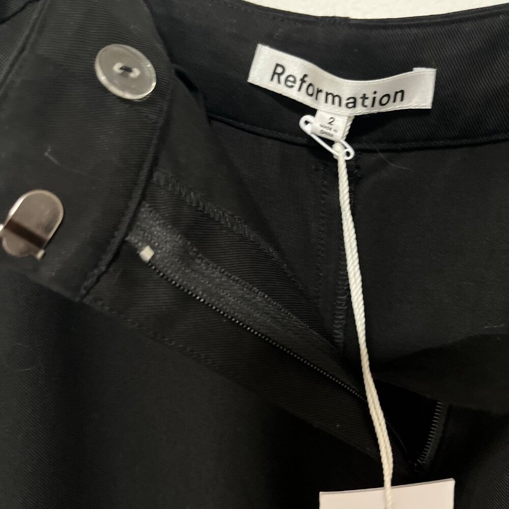 Reformation Black Maxi Skirt With Back Slit & Pockets Size 2 - Picture 14 of 16